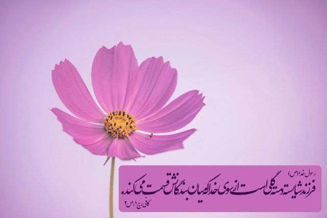 حدیثی از پیامبر اکرم در مورد فرزند شایسته